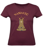 Balldiri T-Shirt Damen Yoga Meditation Namaste XS bis 2XL - bordeaux - Balldiri