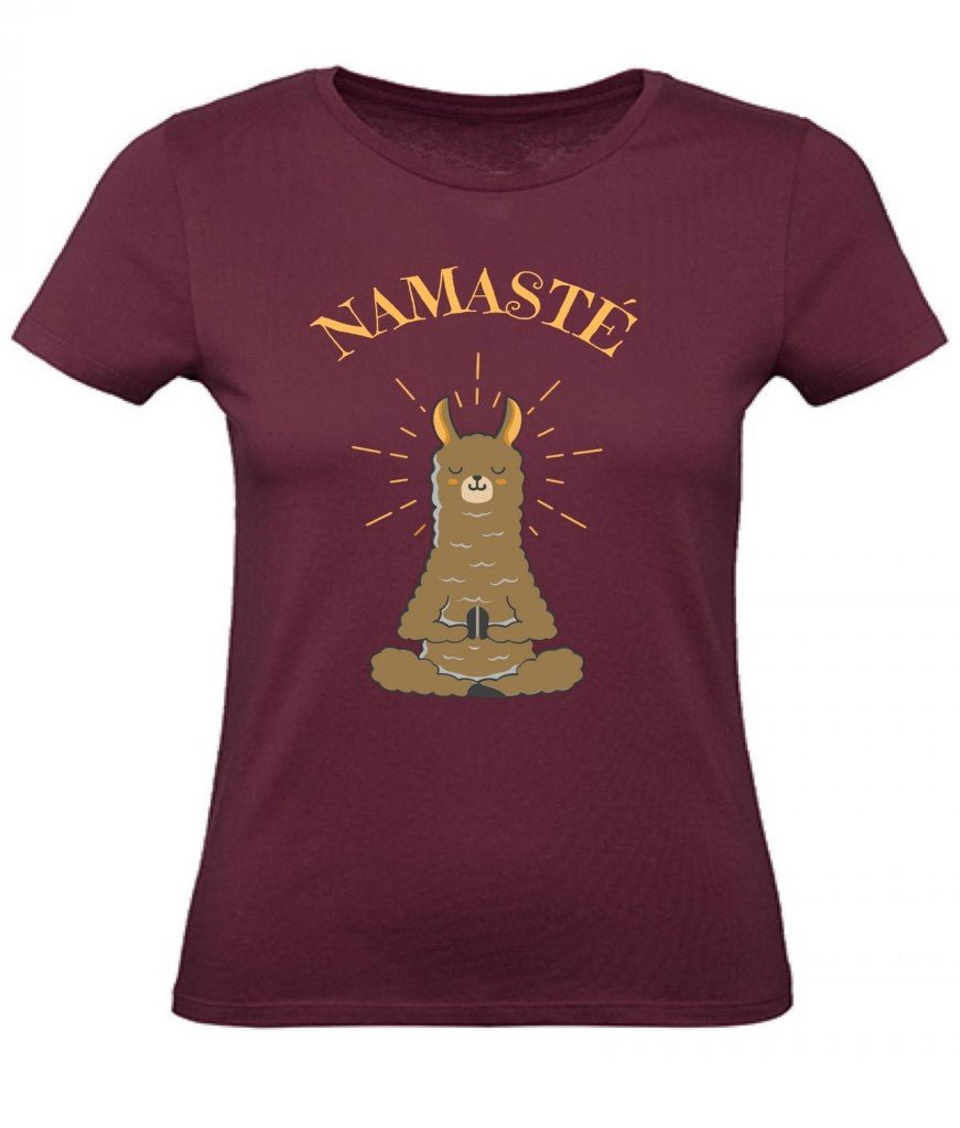 Balldiri T-Shirt Damen Yoga Meditation Namaste XS bis 2XL - bordeaux - Balldiri