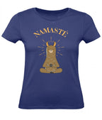 Balldiri T-Shirt Damen Yoga Meditation Namaste XS bis 2XL - blau - Balldiri