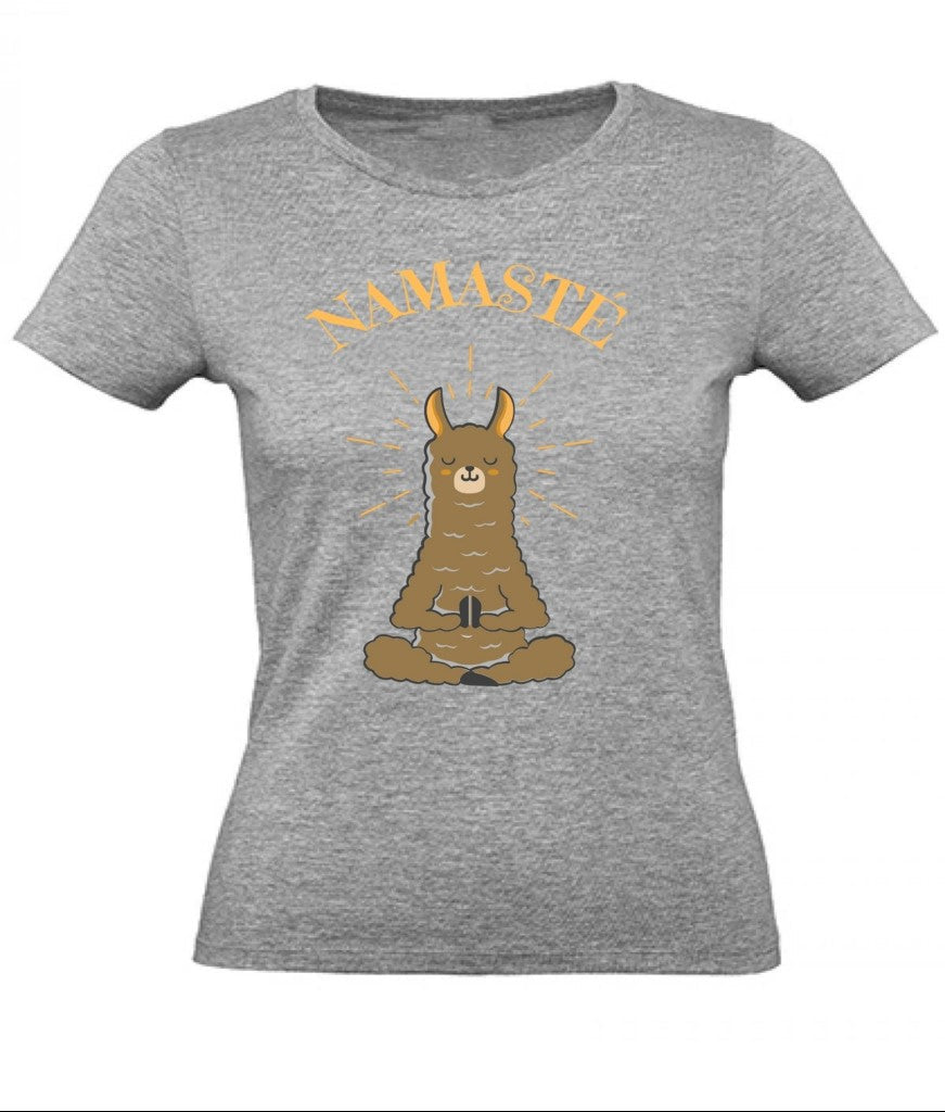 Balldiri T-Shirt Damen Yoga Meditation Namaste XS bis 2XL - grau meliert - Balldiri
