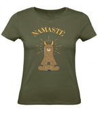 Balldiri T-Shirt Damen Yoga Meditation Namaste XS bis 2XL - khaki - Balldiri