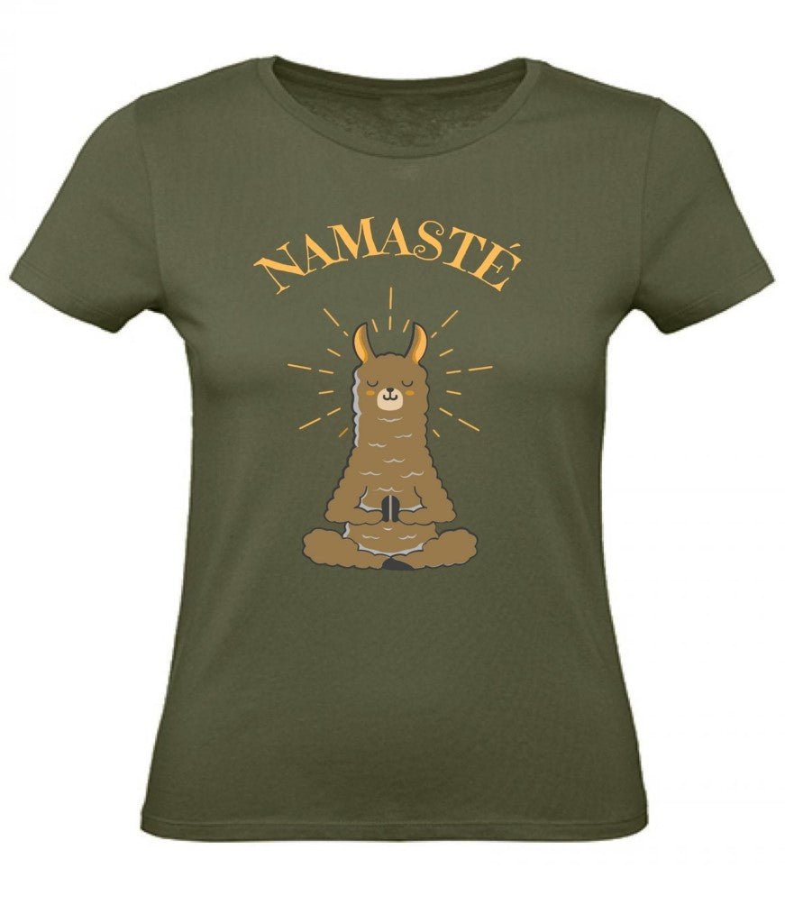 Balldiri T-Shirt Damen Yoga Meditation Namaste XS bis 2XL - khaki - Balldiri