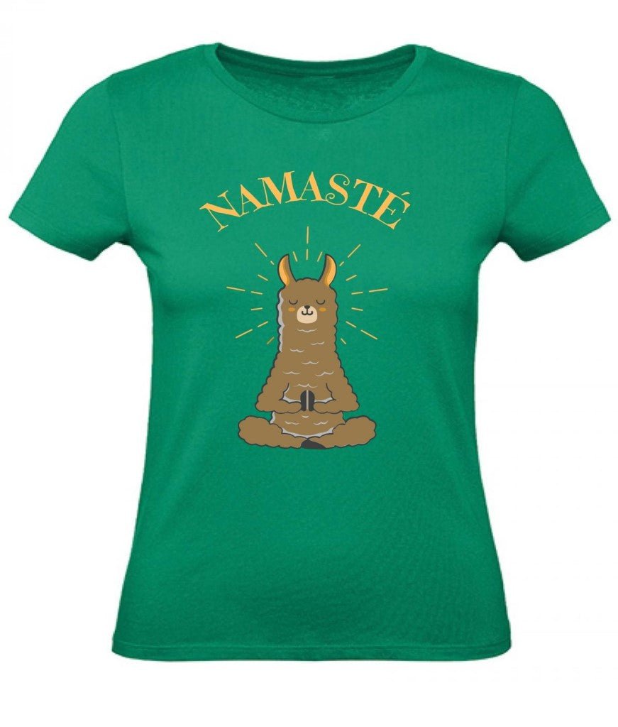 Balldiri T-Shirt Damen Yoga Meditation Namaste XS bis 2XL - grün - Balldiri