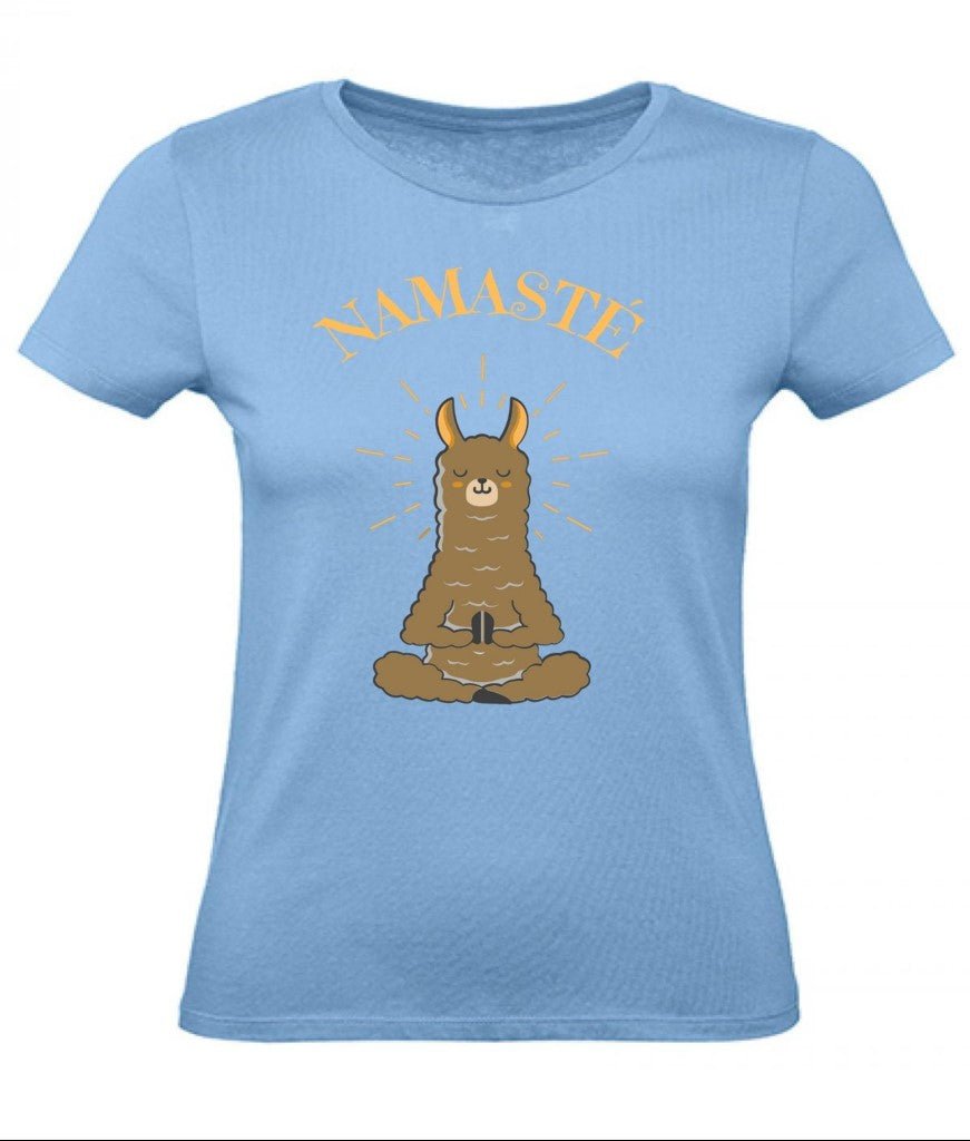 Balldiri T-Shirt Damen Yoga Meditation Namaste XS bis 2XL - hellblau - Balldiri