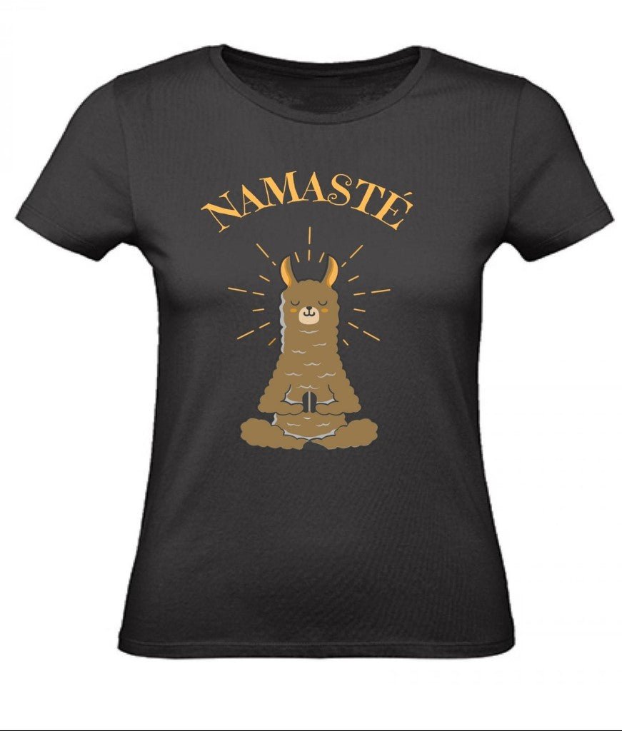 Balldiri T-Shirt Damen Yoga Meditation Namaste XS bis 2XL - schwarz - Balldiri