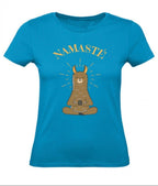 Balldiri T-Shirt Damen Yoga Meditation Namaste XS bis 2XL - azurblau - Balldiri