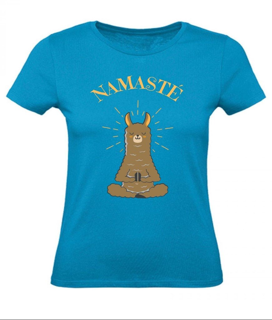Balldiri T-Shirt Damen Yoga Meditation Namaste XS bis 2XL - azurblau - Balldiri