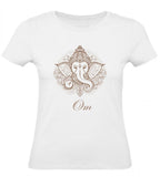 Balldiri T-Shirt Damen Yoga Meditation Om XS bis 2XL - weiß - Balldiri