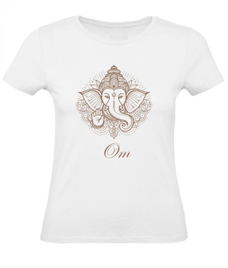 Balldiri T-Shirt Damen Yoga Meditation Om XS bis 2XL - weiß - Balldiri