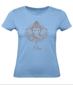 Balldiri T-Shirt Damen Yoga Meditation Om XS bis 2XL - hellblau - Balldiri