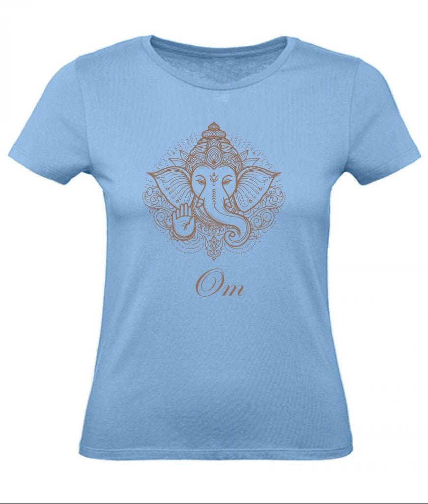 Balldiri T-Shirt Damen Yoga Meditation Om XS bis 2XL - hellblau - Balldiri