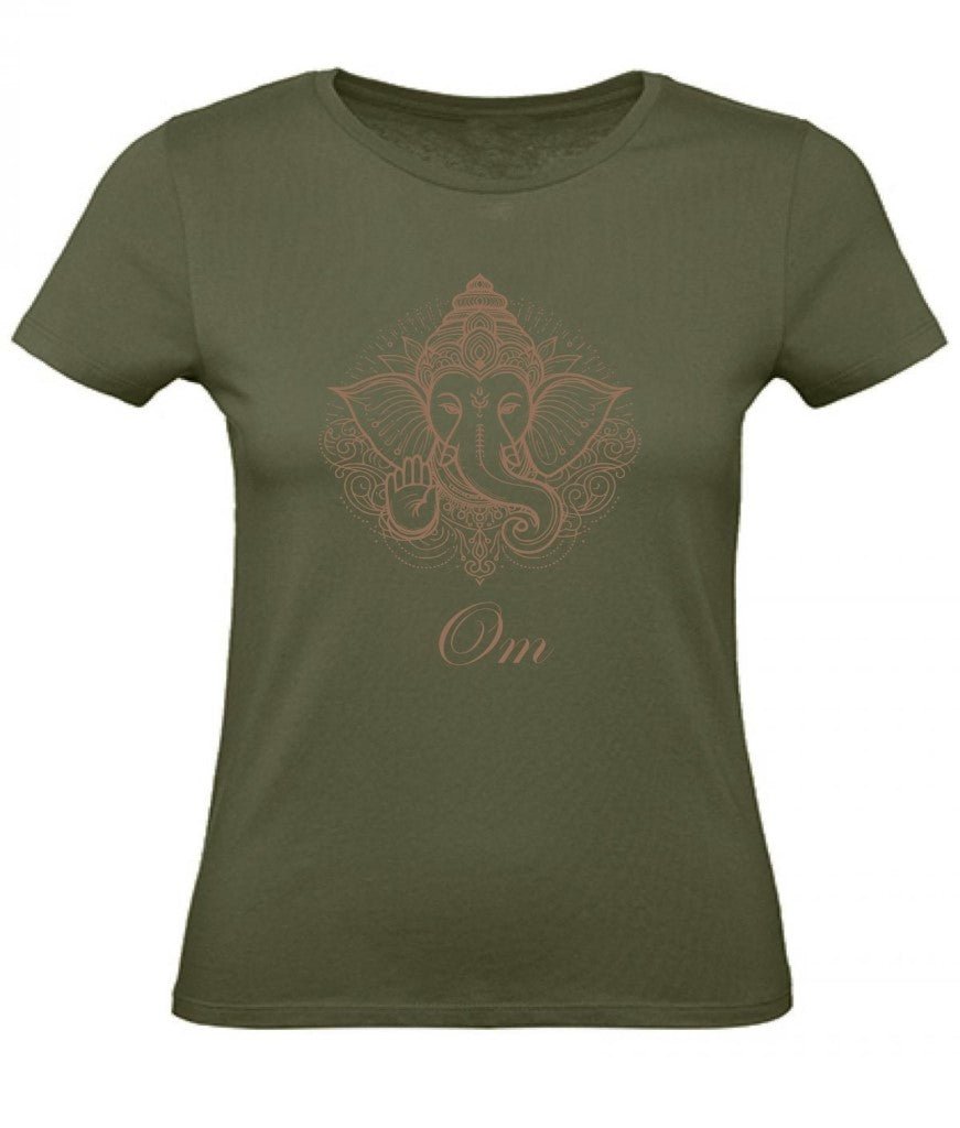 Balldiri T-Shirt Damen Yoga Meditation Om XS bis 2XL - khaki - Balldiri