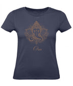 Balldiri T-Shirt Damen Yoga Meditation Om XS bis 2XL - navy - Balldiri