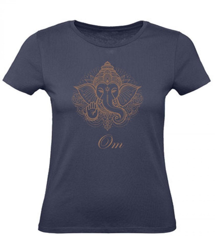 Balldiri T-Shirt Damen Yoga Meditation Om XS bis 2XL - navy - Balldiri