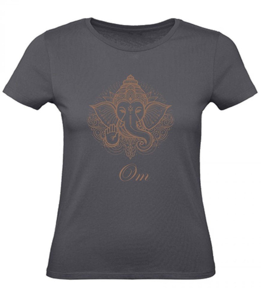 Balldiri T-Shirt Damen Yoga Meditation Om XS bis 2XL - grau - Balldiri