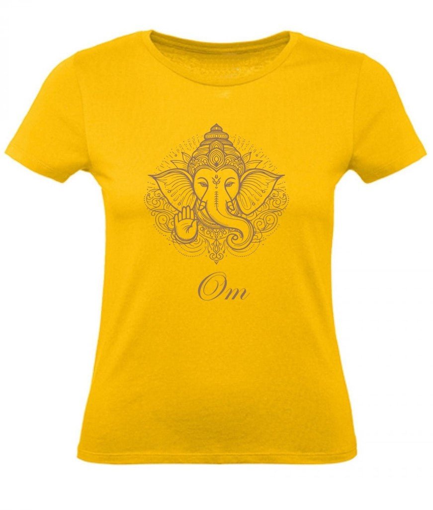 Balldiri T-Shirt Damen Yoga Meditation Om XS bis 2XL - gold - Balldiri