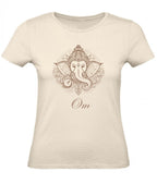 Balldiri T-Shirt Damen Yoga Meditation Om XS bis 2XL - ecru - Balldiri