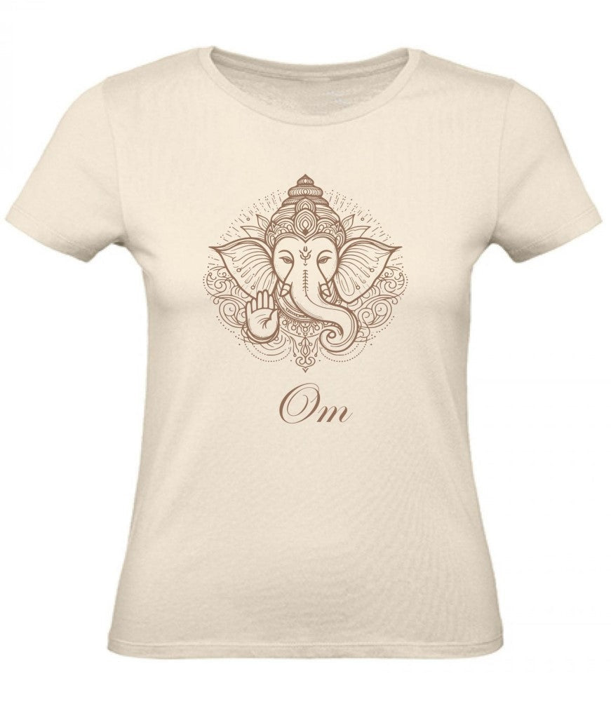 Balldiri T-Shirt Damen Yoga Meditation Om XS bis 2XL - ecru - Balldiri
