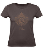 Balldiri T-Shirt Damen Yoga Meditation Om XS bis 2XL - braun - Balldiri