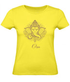Balldiri T-Shirt Damen Yoga Meditation Om XS bis 2XL - gelb - Balldiri