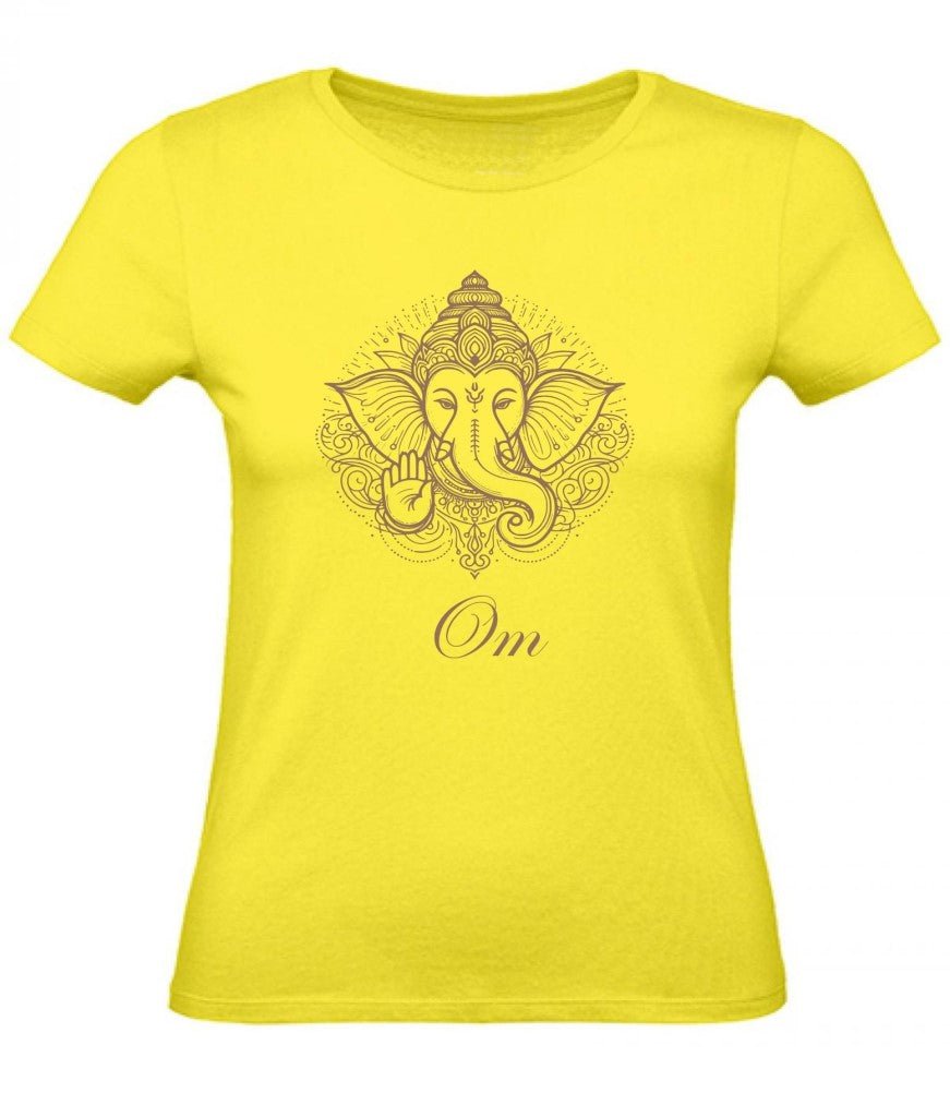 Balldiri T-Shirt Damen Yoga Meditation Om XS bis 2XL - gelb - Balldiri