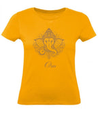 Balldiri T-Shirt Damen Yoga Meditation Om XS bis 2XL - apricot - Balldiri