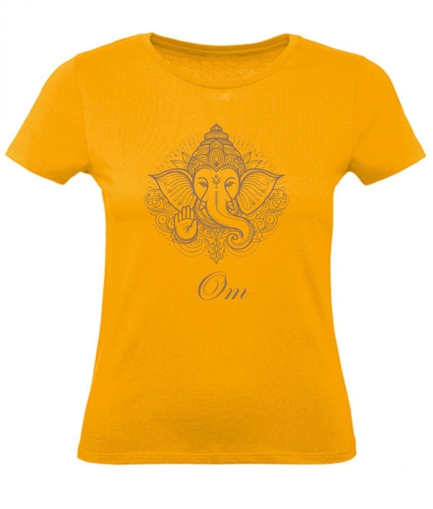 Balldiri T-Shirt Damen Yoga Meditation Om XS bis 2XL - apricot - Balldiri