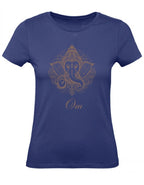 Balldiri T-Shirt Damen Yoga Meditation Om XS bis 2XL - blau - Balldiri