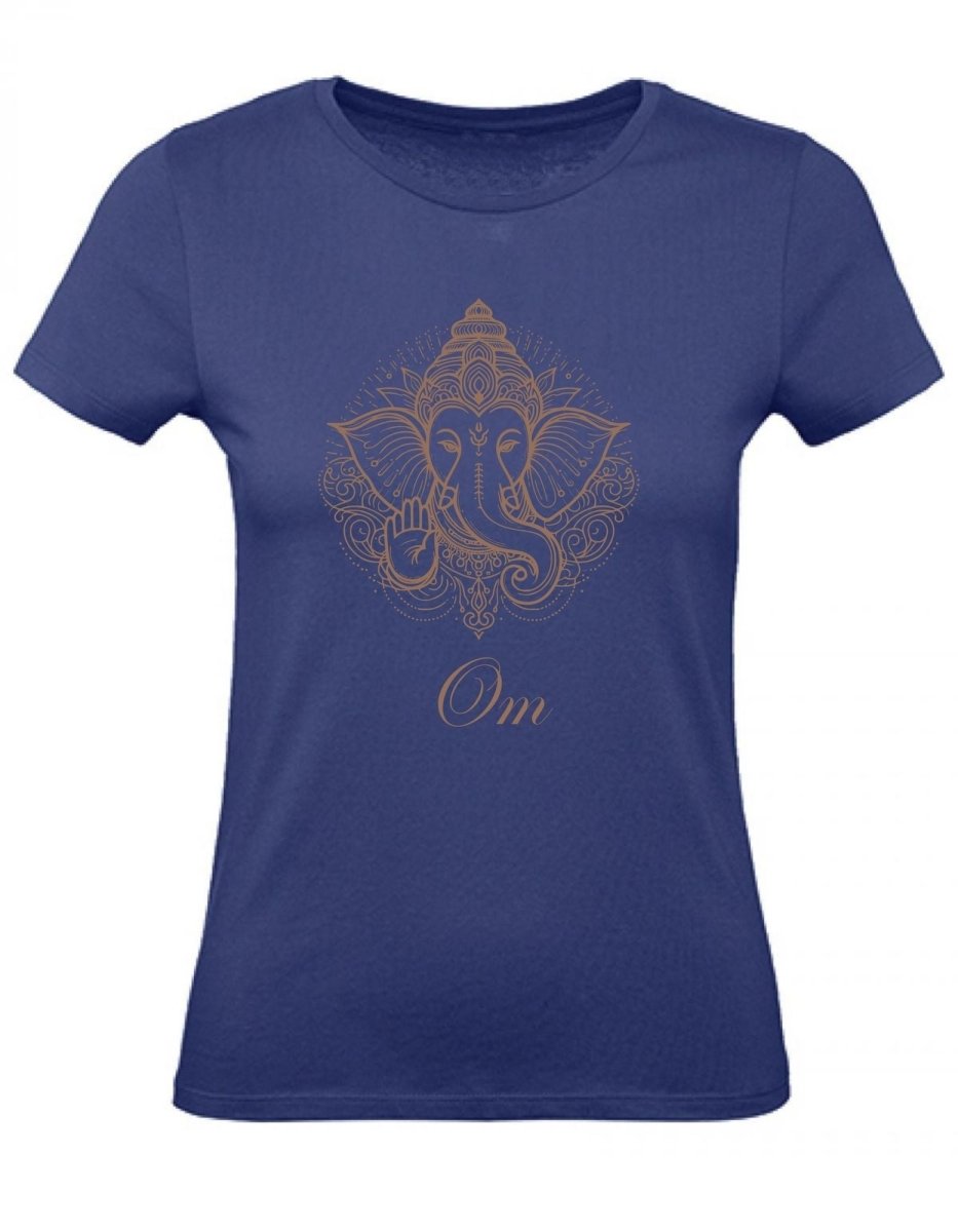 Balldiri T-Shirt Damen Yoga Meditation Om XS bis 2XL - blau - Balldiri