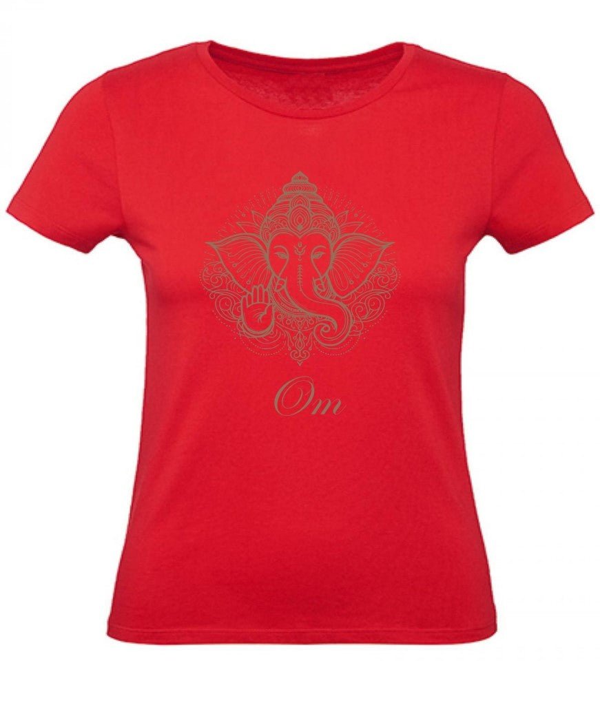 Balldiri T-Shirt Damen Yoga Meditation Om XS bis 2XL - rot - Balldiri