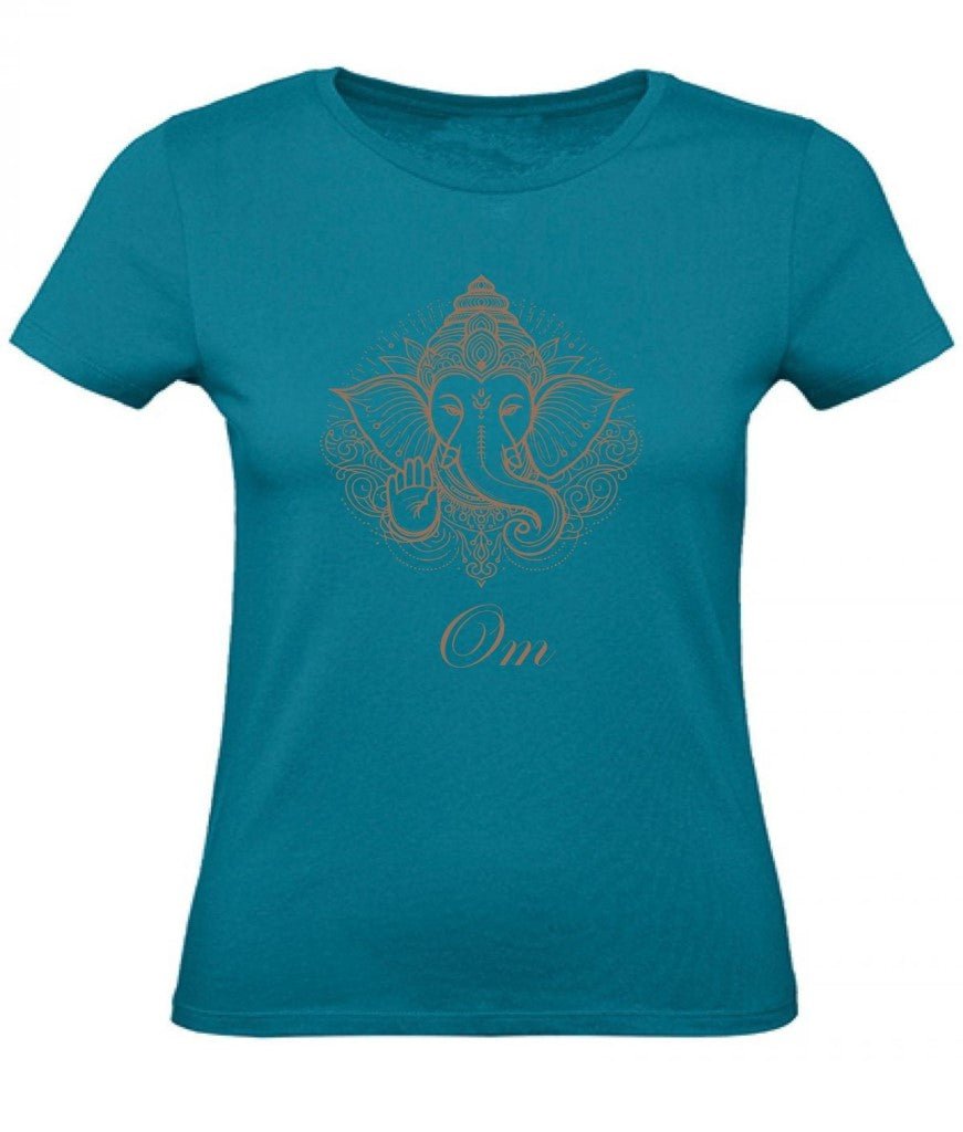 Balldiri T-Shirt Damen Yoga Meditation Om XS bis 2XL - türkis - Balldiri