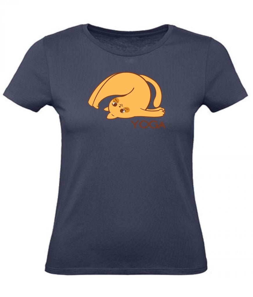 Balldiri T-Shirt Damen Yoga Relax Wellness XS bis 2XL - navy - Balldiri