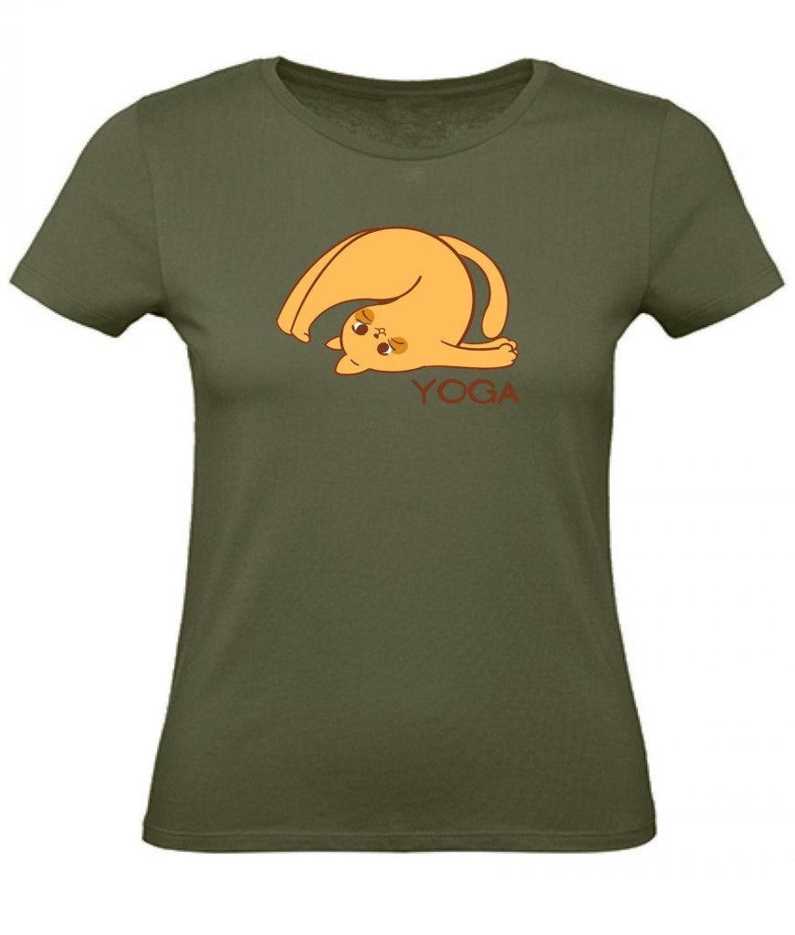 Balldiri T-Shirt Damen Yoga Relax Wellness XS bis 2XL - Khaki - Balldiri