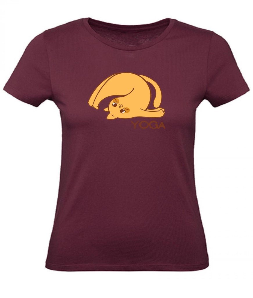 Balldiri T-Shirt Damen Yoga Relax Wellness XS bis 2XL - bordeaux - Balldiri