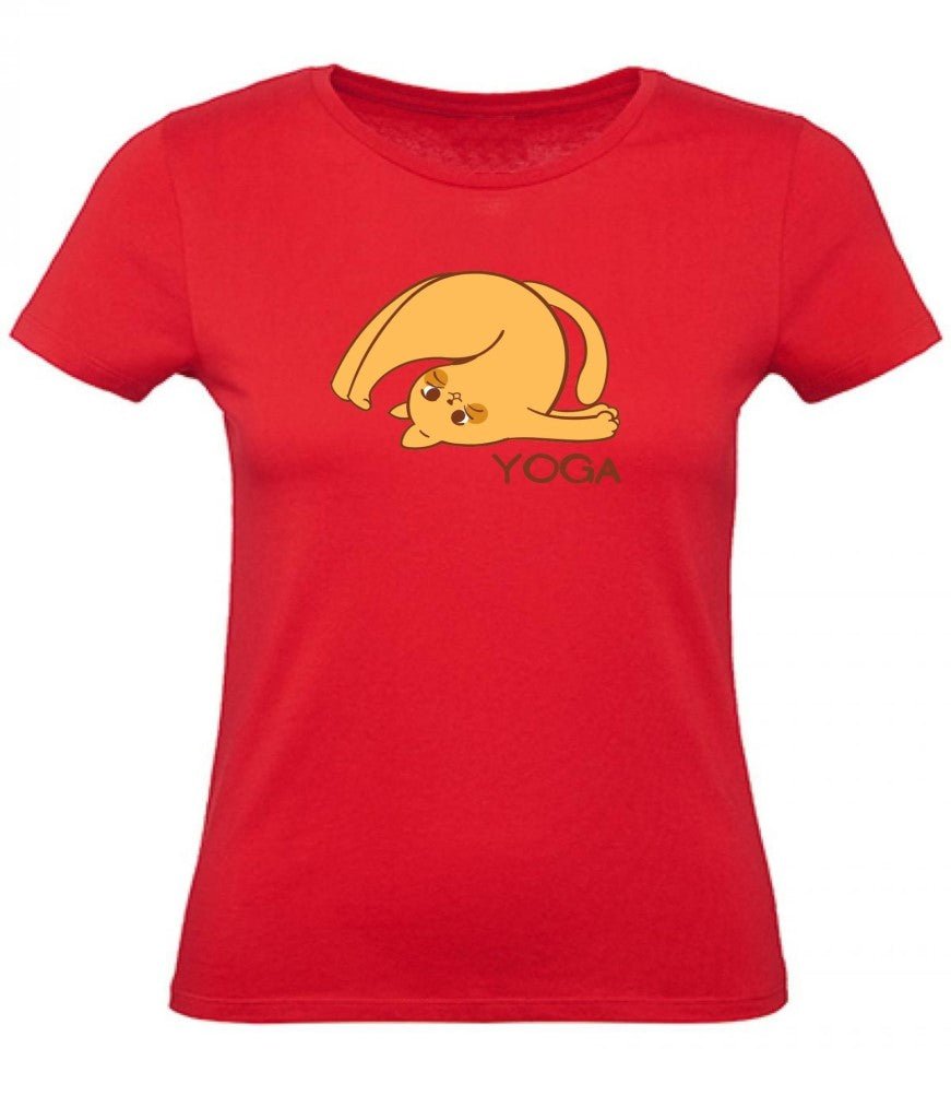 Balldiri T-Shirt Damen Yoga Relax Wellness XS bis 2XL - rot - Balldiri