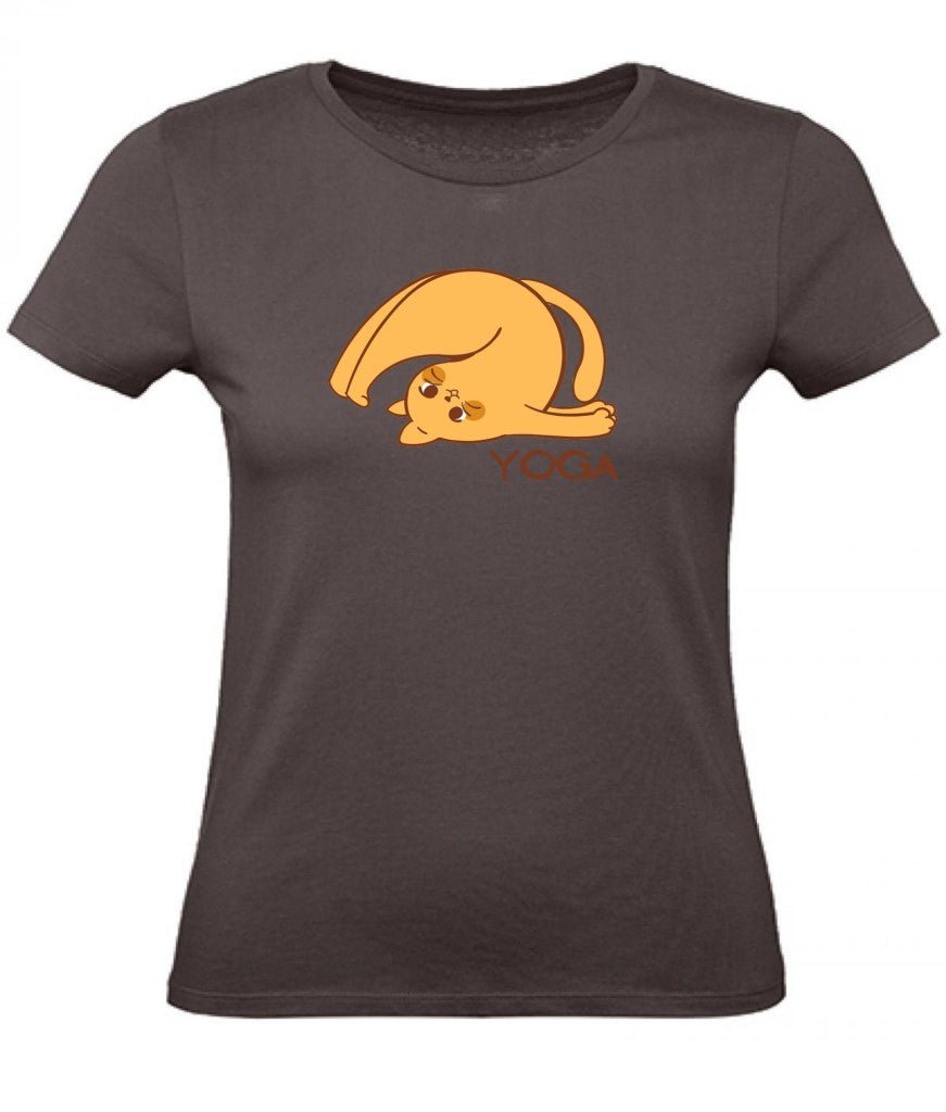 Balldiri T-Shirt Damen Yoga Relax Wellness XS bis 2XL - braun - Balldiri