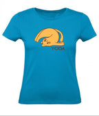 Balldiri T-Shirt Damen Yoga Relax Wellness XS bis 2XL - azurblau - Balldiri