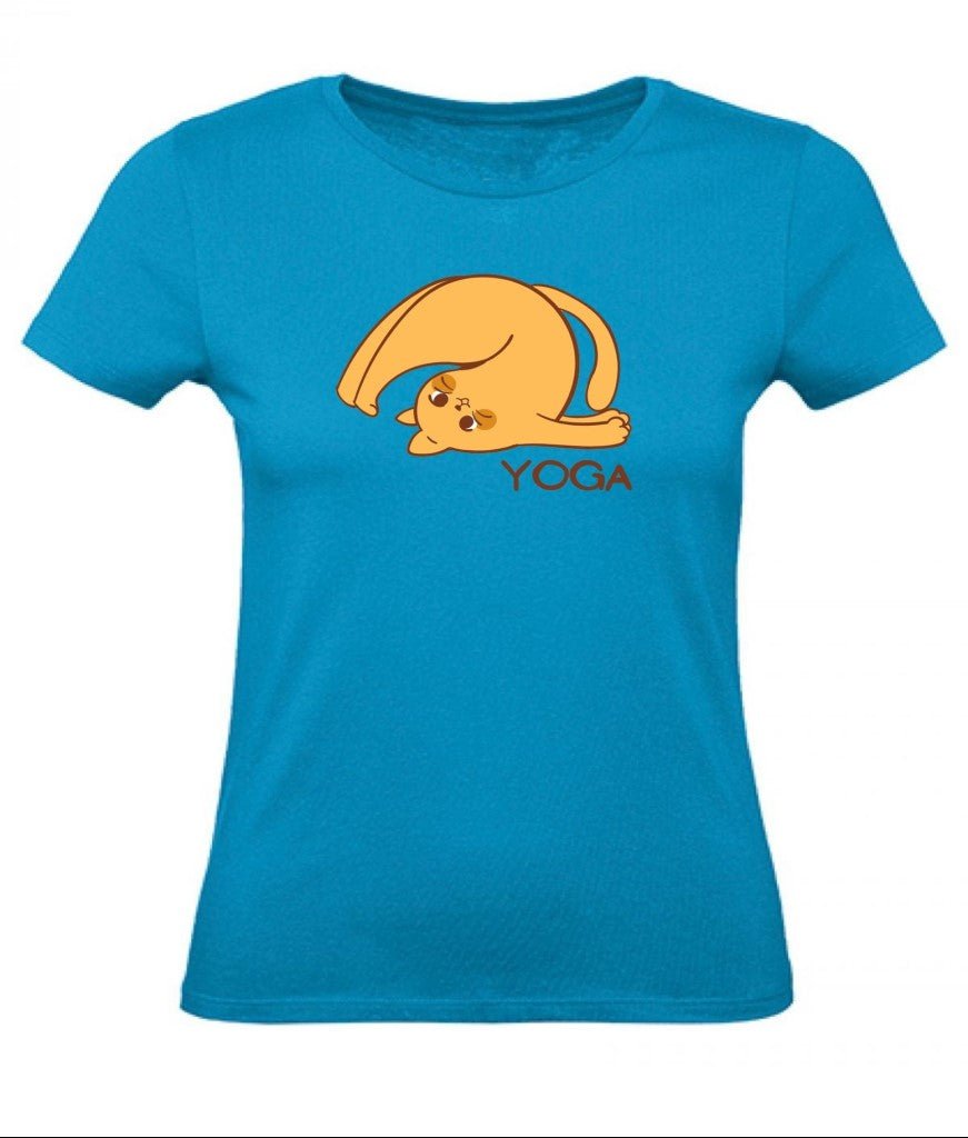 Balldiri T-Shirt Damen Yoga Relax Wellness XS bis 2XL - azurblau - Balldiri