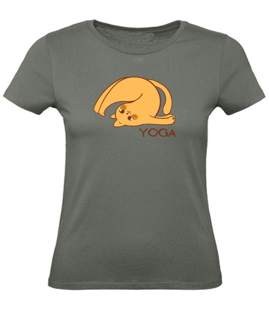 Balldiri T-Shirt Damen Yoga Relax Wellness XS bis 2XL - army grün - Balldiri