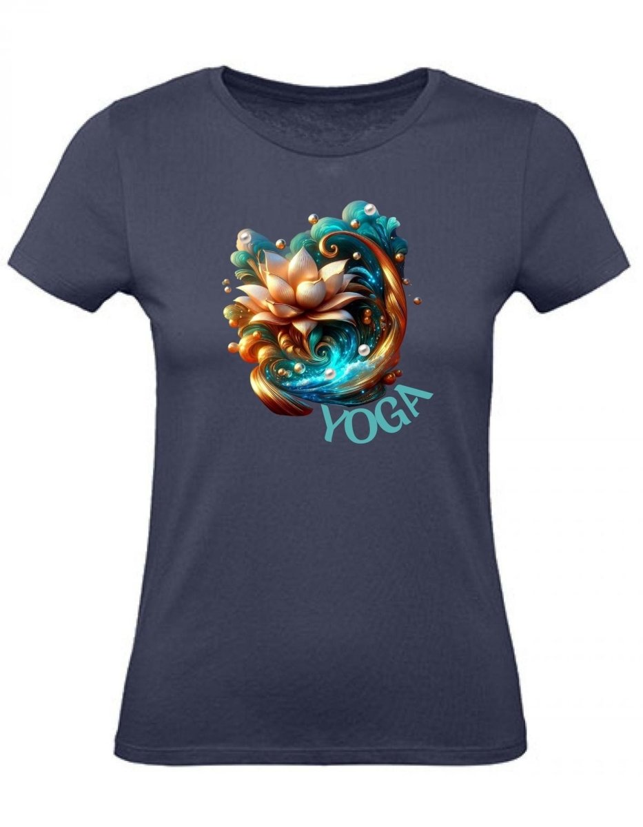 Balldiri T-Shirt Damen Yoga Wellness XS bis 2XL - navy - Balldiri