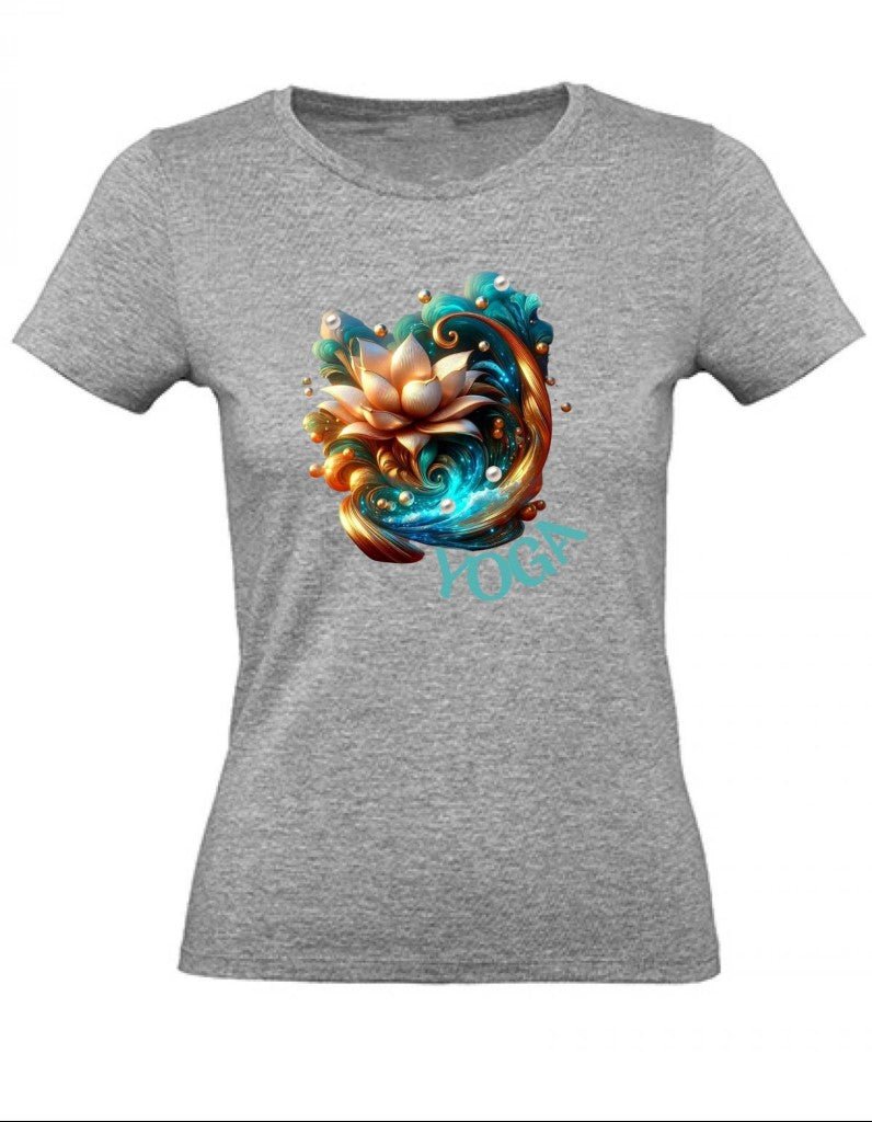 Balldiri T-Shirt Damen Yoga Wellness XS bis 2XL - grau meliert - Balldiri