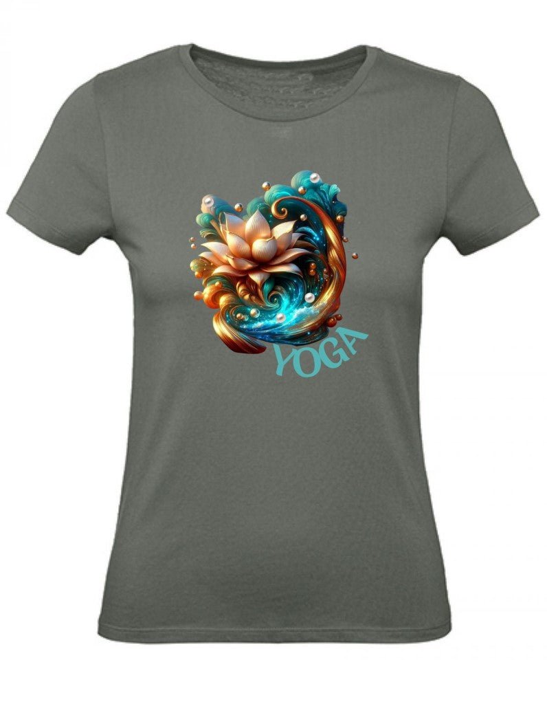 Balldiri T-Shirt Damen Yoga Wellness XS bis 2XL - army grün - Balldiri