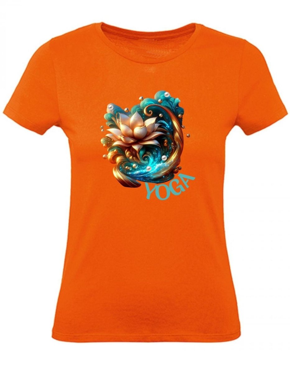 Balldiri T-Shirt Damen Yoga Wellness XS bis 2XL - orange - Balldiri