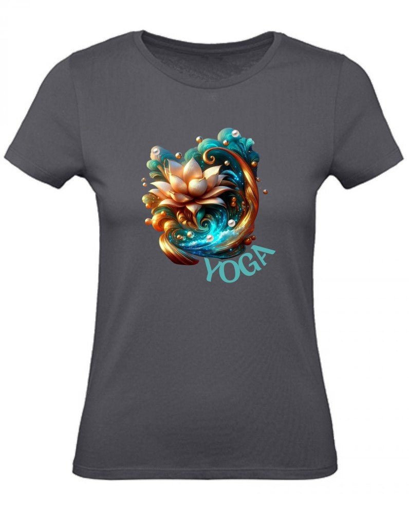 Balldiri T-Shirt Damen Yoga Wellness XS bis 2XL - grau - Balldiri