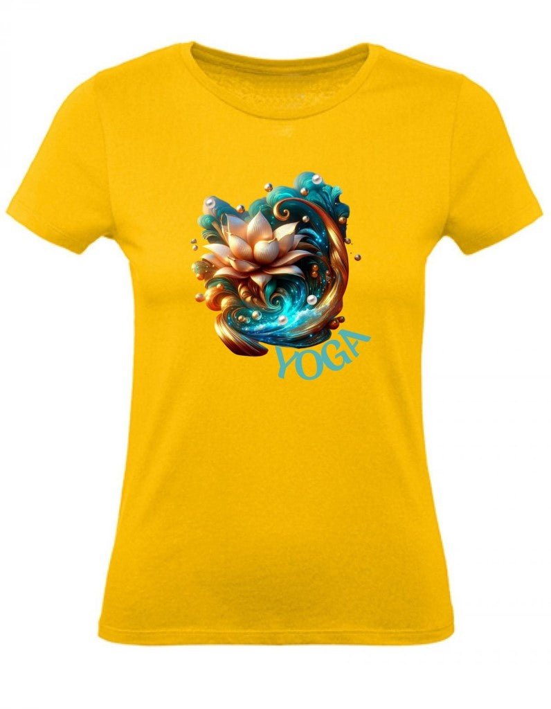 Balldiri T-Shirt Damen Yoga Wellness XS bis 2XL - gold - Balldiri