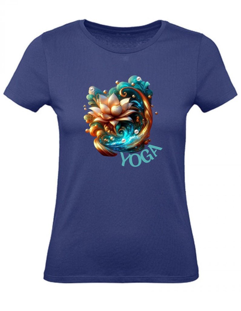 Balldiri T-Shirt Damen Yoga Wellness XS bis 2XL - blau - Balldiri