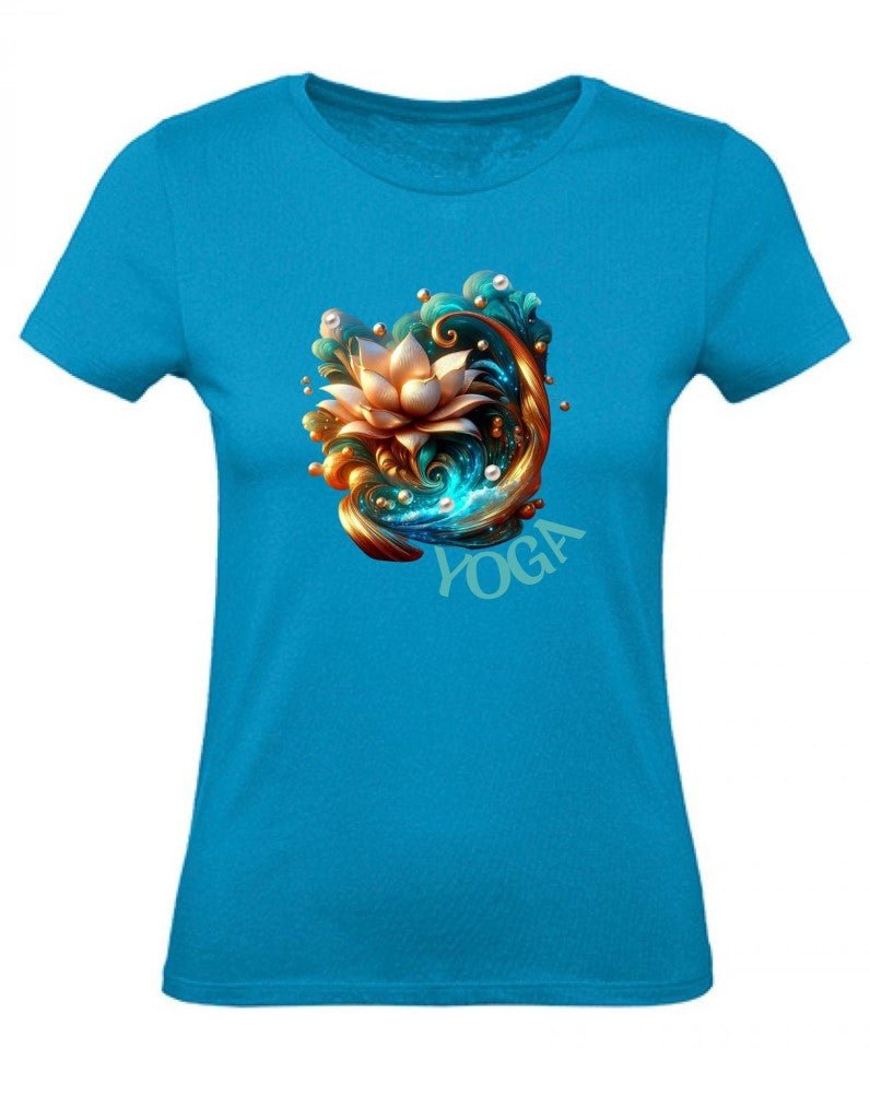 Balldiri T-Shirt Damen Yoga Wellness XS bis 2XL - azurblau - Balldiri