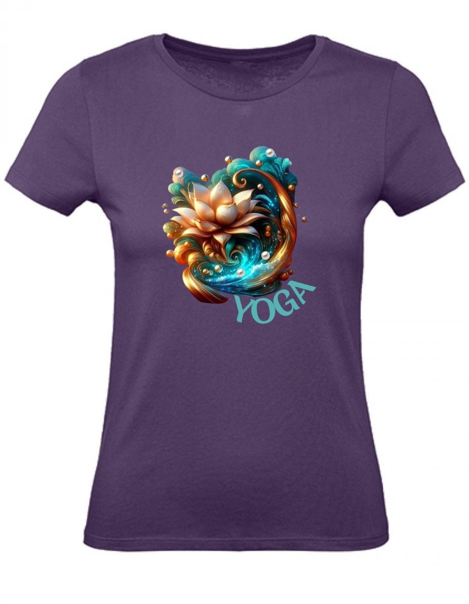 Balldiri T-Shirt Damen Yoga Wellness XS bis 2XL - purple - Balldiri