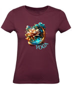 Balldiri T-Shirt Damen Yoga Wellness XS bis 2XL - bordeaux - Balldiri