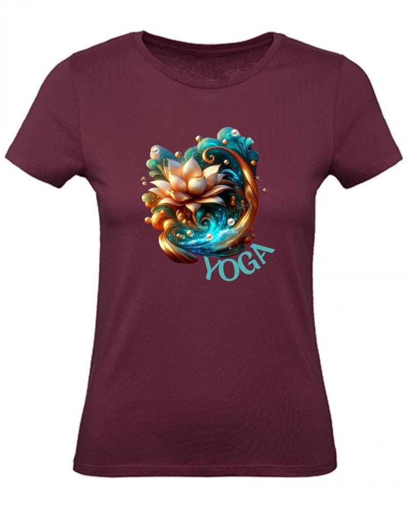 Balldiri T-Shirt Damen Yoga Wellness XS bis 2XL - bordeaux - Balldiri